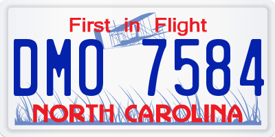 NC license plate DMO7584