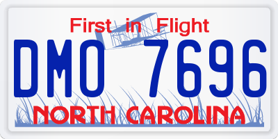 NC license plate DMO7696