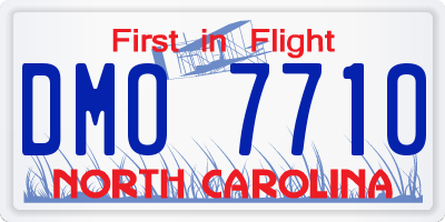 NC license plate DMO7710