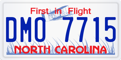 NC license plate DMO7715