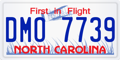 NC license plate DMO7739
