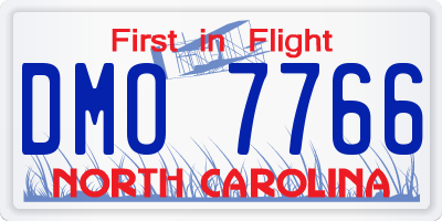 NC license plate DMO7766