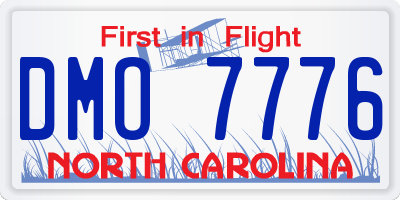 NC license plate DMO7776