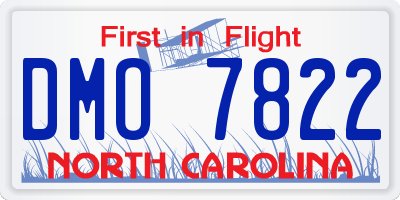 NC license plate DMO7822