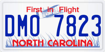 NC license plate DMO7823