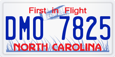 NC license plate DMO7825