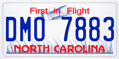 NC license plate DMO7883