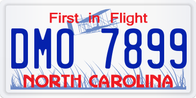 NC license plate DMO7899