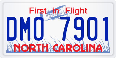 NC license plate DMO7901