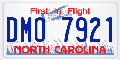 NC license plate DMO7921