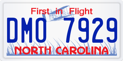 NC license plate DMO7929