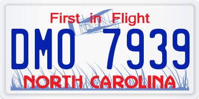 NC license plate DMO7939