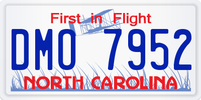 NC license plate DMO7952