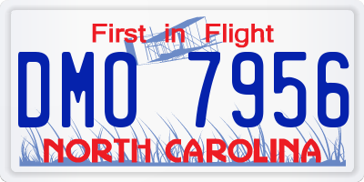 NC license plate DMO7956