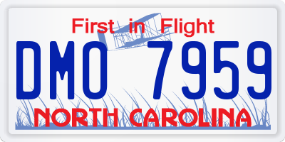 NC license plate DMO7959