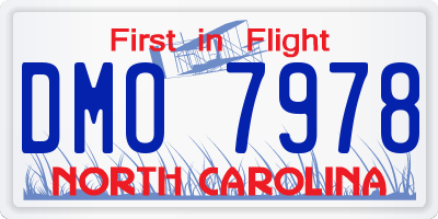 NC license plate DMO7978