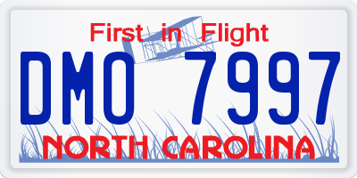 NC license plate DMO7997
