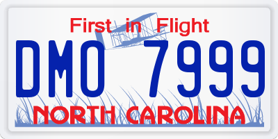 NC license plate DMO7999