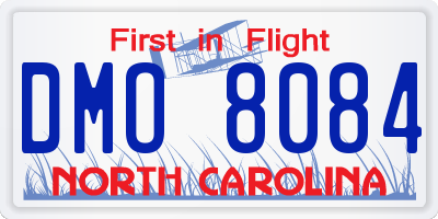 NC license plate DMO8084