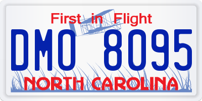 NC license plate DMO8095