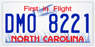NC license plate DMO8221