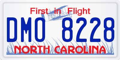 NC license plate DMO8228