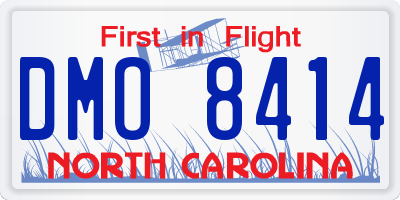 NC license plate DMO8414