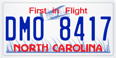 NC license plate DMO8417