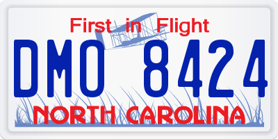 NC license plate DMO8424