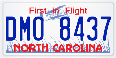 NC license plate DMO8437