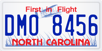 NC license plate DMO8456
