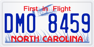 NC license plate DMO8459