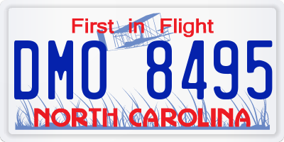 NC license plate DMO8495