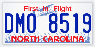 NC license plate DMO8519