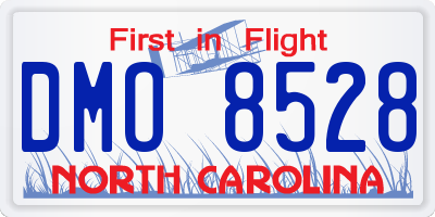 NC license plate DMO8528