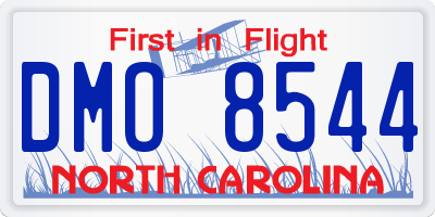 NC license plate DMO8544