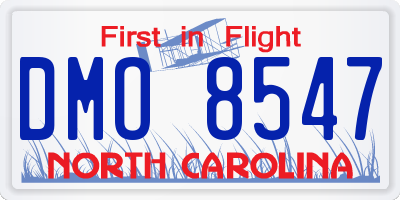 NC license plate DMO8547