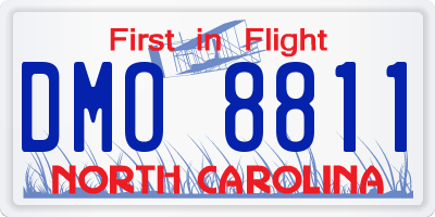 NC license plate DMO8811