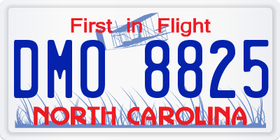 NC license plate DMO8825