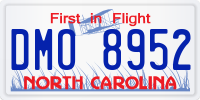 NC license plate DMO8952