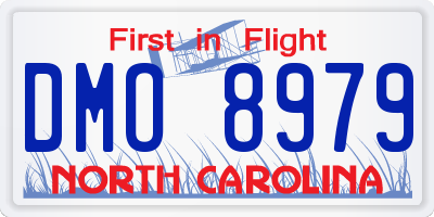 NC license plate DMO8979