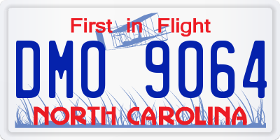 NC license plate DMO9064