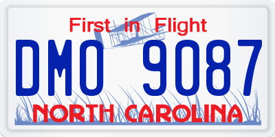 NC license plate DMO9087