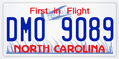 NC license plate DMO9089