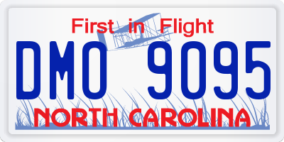 NC license plate DMO9095
