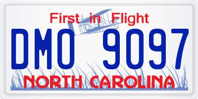 NC license plate DMO9097