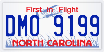 NC license plate DMO9199