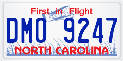 NC license plate DMO9247
