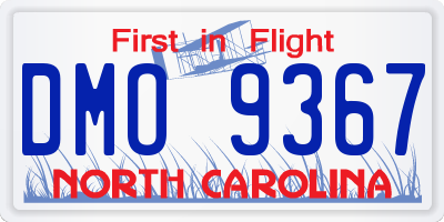 NC license plate DMO9367