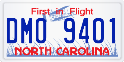 NC license plate DMO9401